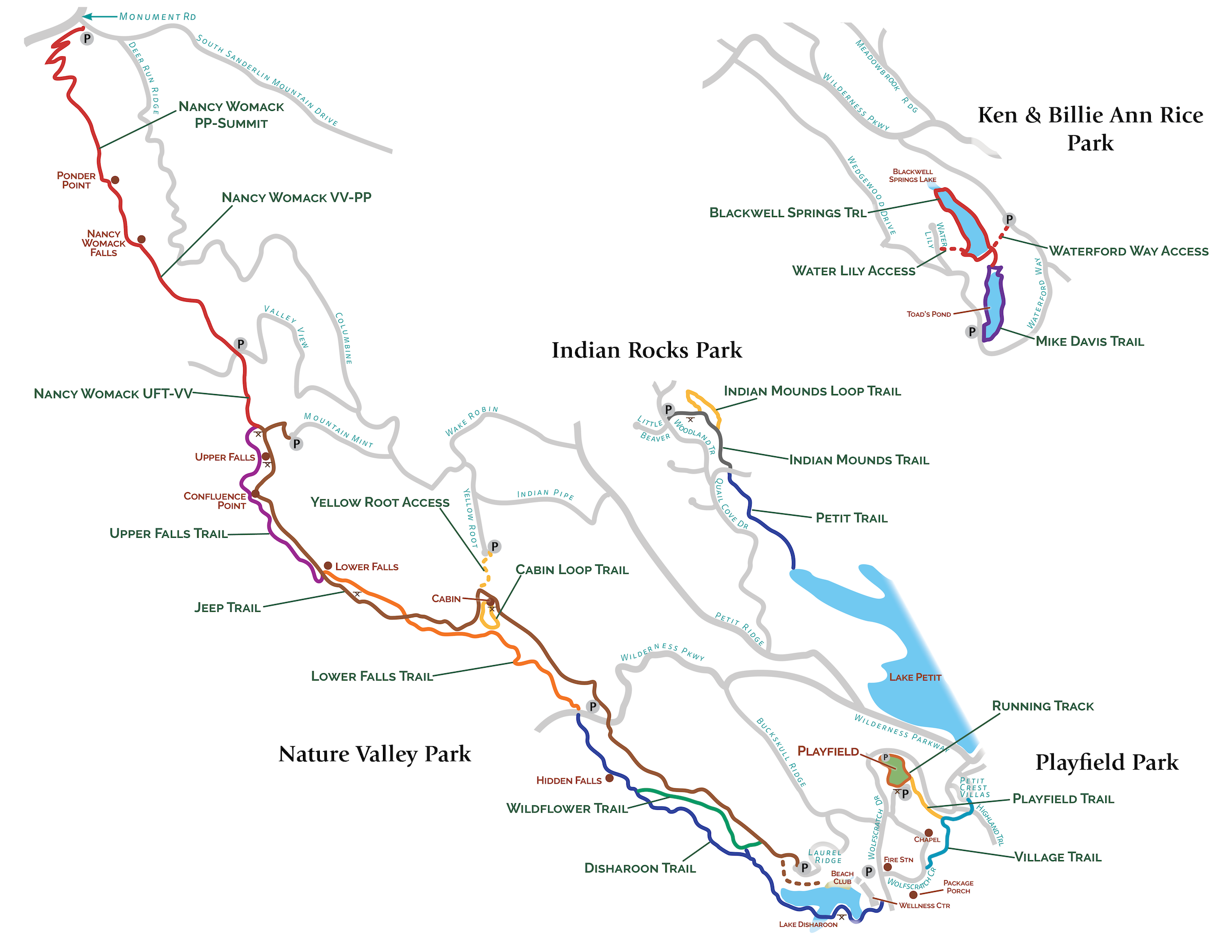Big Canoe Trails Map - South Section